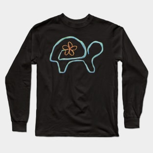 Tropical Plumeria Tortoise Long Sleeve T-Shirt